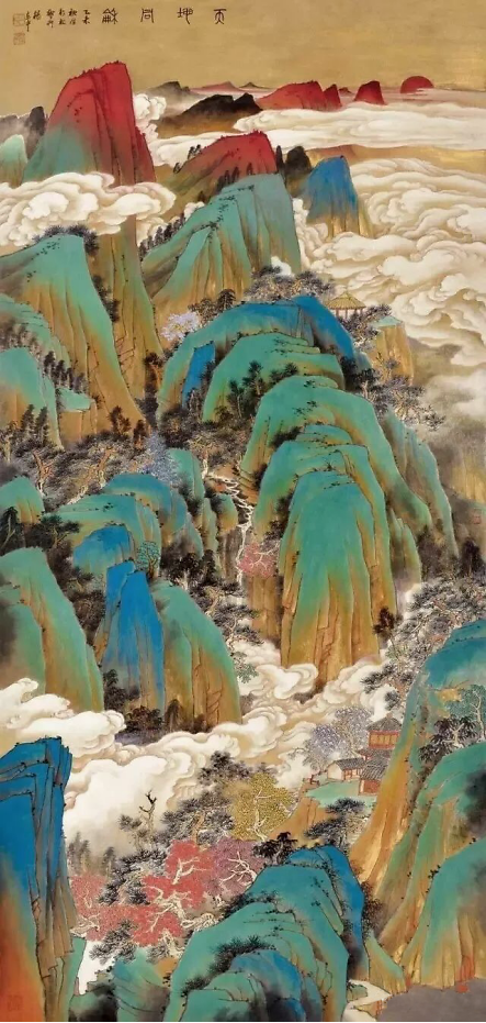 杨东平画家青绿山水图片