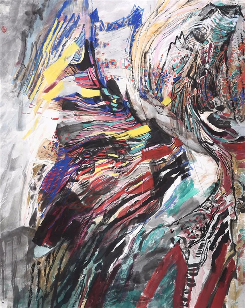 1635926379577475.jpeg 创作8米× 8米巨幅画作《丽人行》。.jpeg