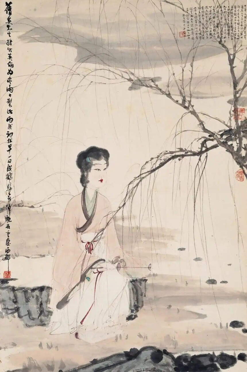1755322738856775.jpg 第九名——傅抱石的《柳溪仕女》.jpg