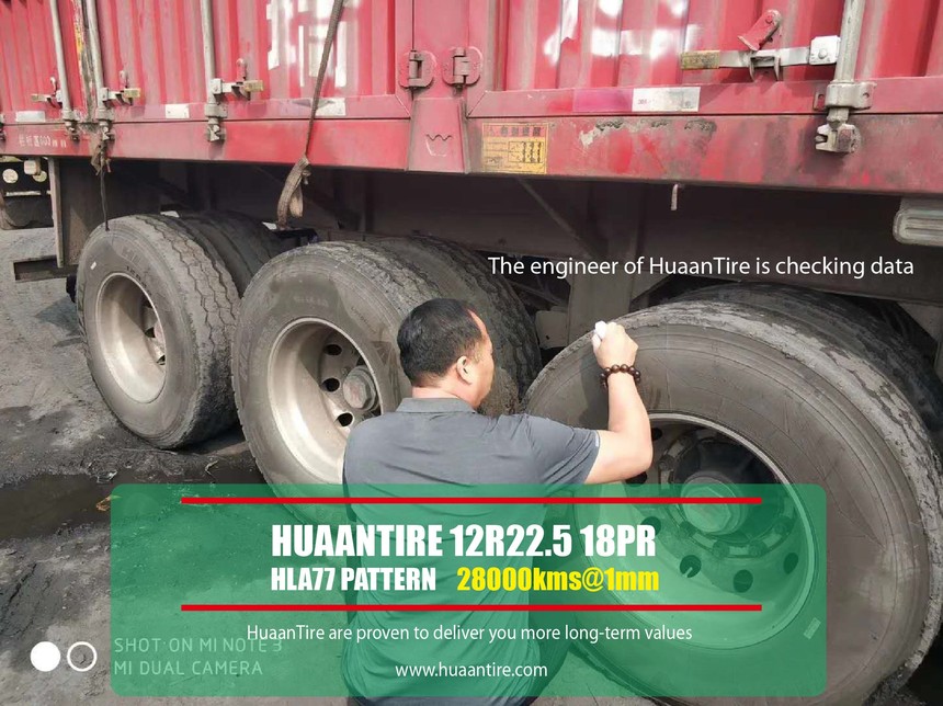 The engieer of HuaanTire is checking the data