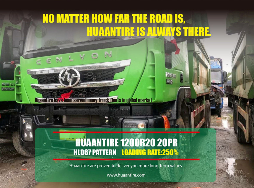 HuaanTires 1200R20 HRD67 PATTERN IN TRUCK FLEET
