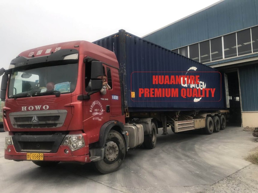 Huaan Tires are sent to the global market by container