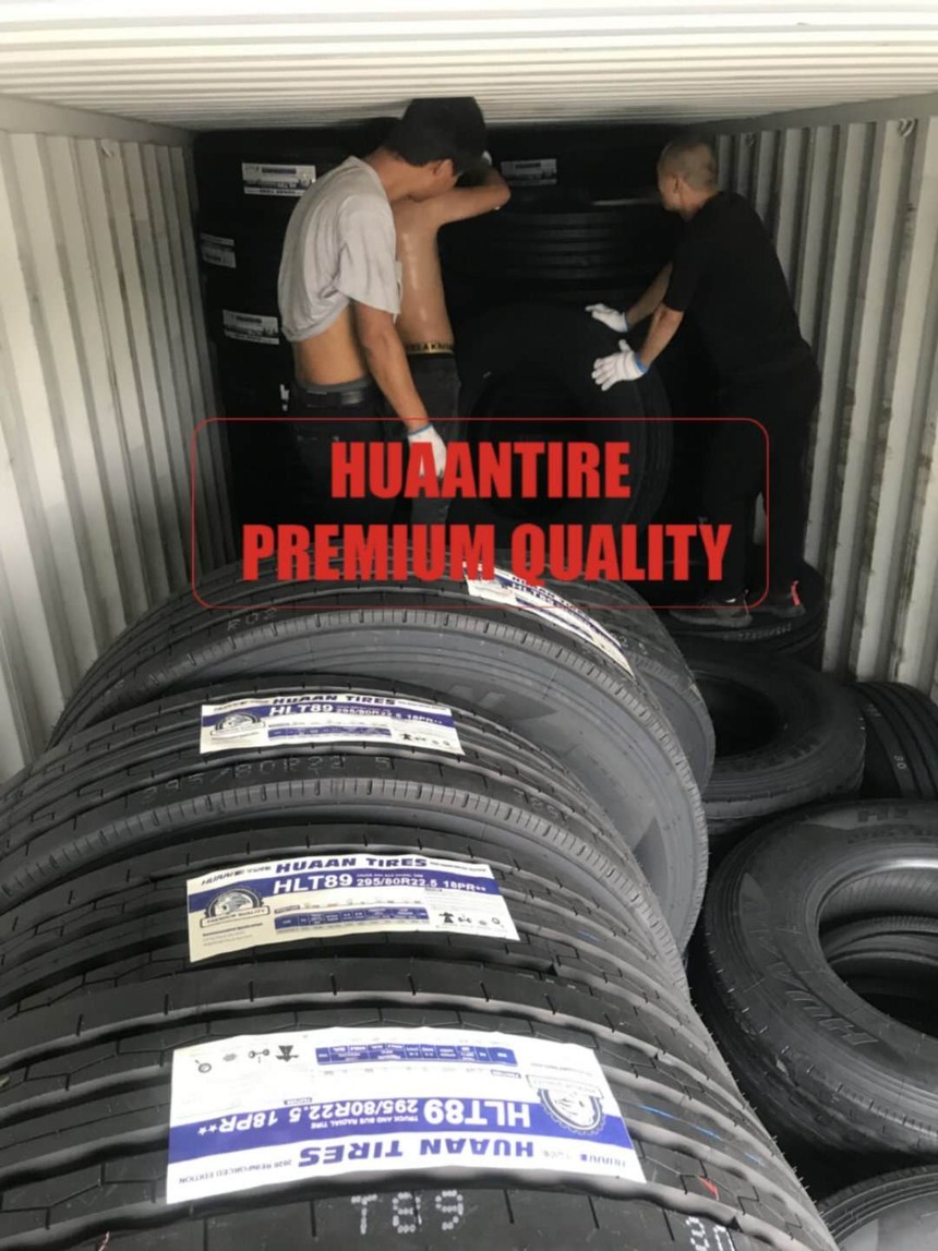 Huaan Tires are sent to the global market by container