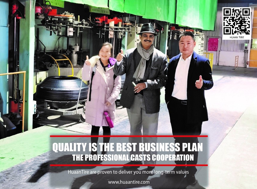 Overseas customer visits Huaan tire