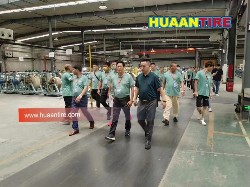 Huaan tire partner visits workshop