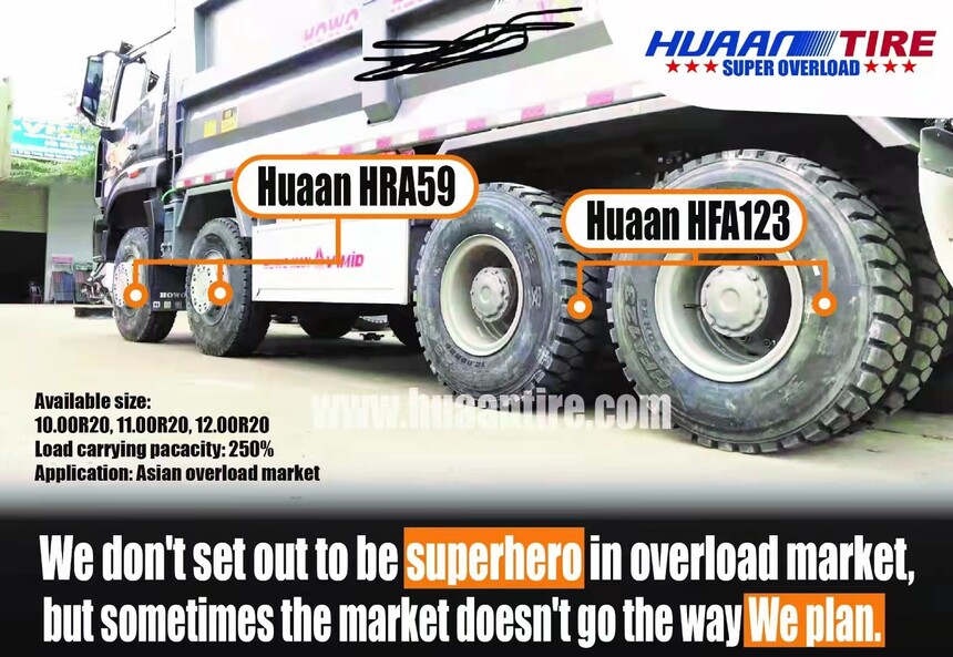 Huaan tire HFA123 application in Asian market