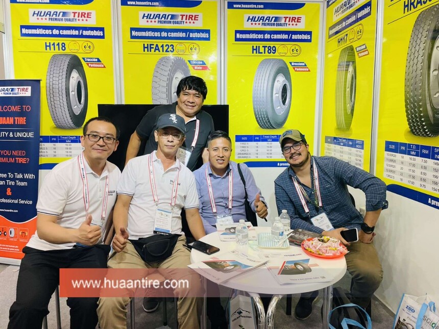 Huaan tire team and customers