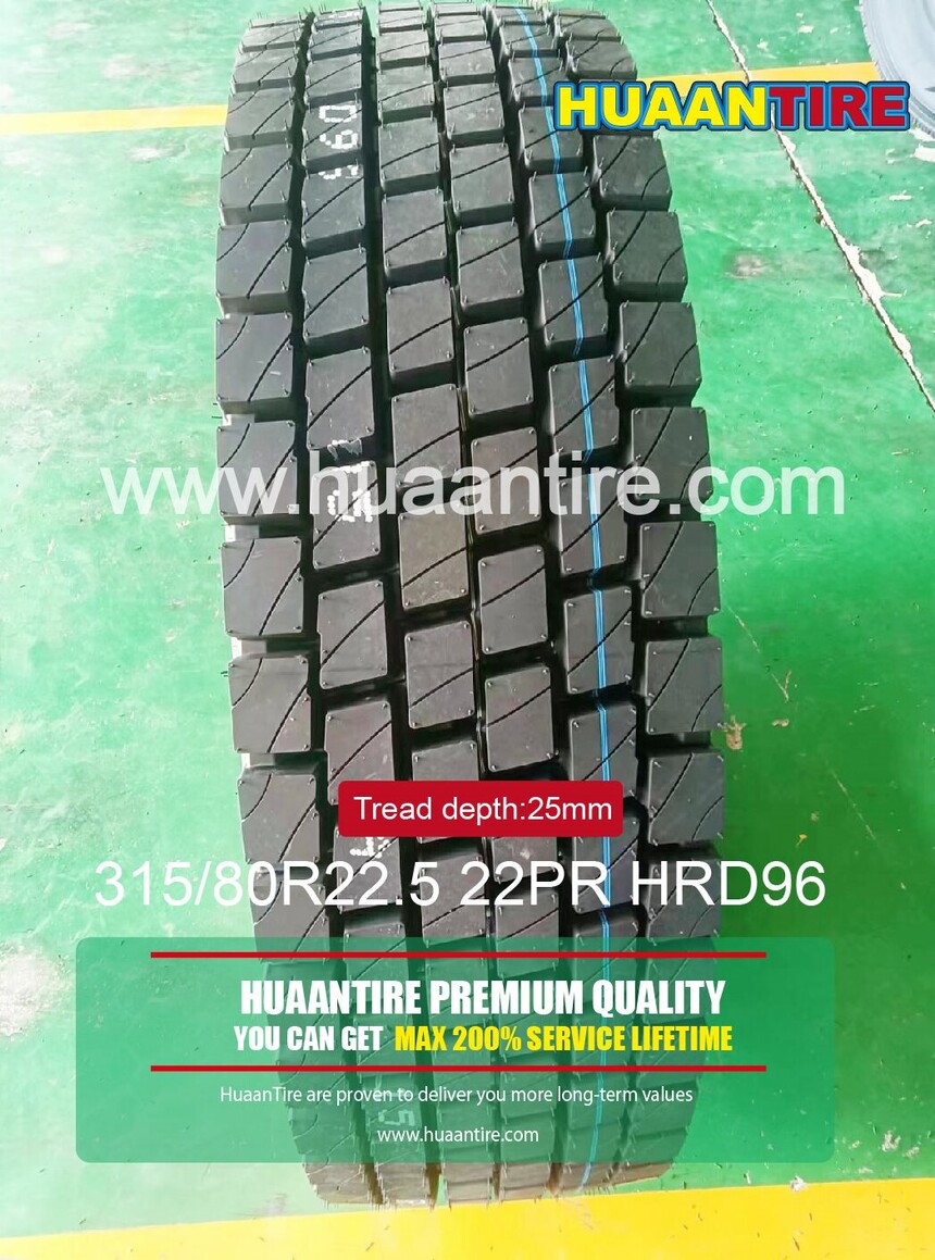 Huaan tire 315/80R22.5 22PR HLD96 for OVERLOAD purpose