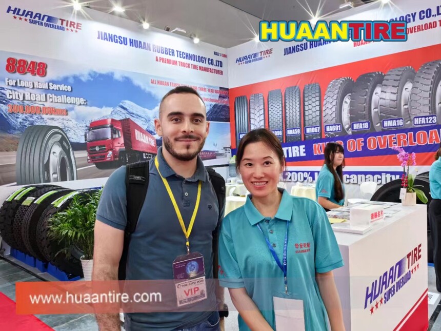 Huaan tire team and customers