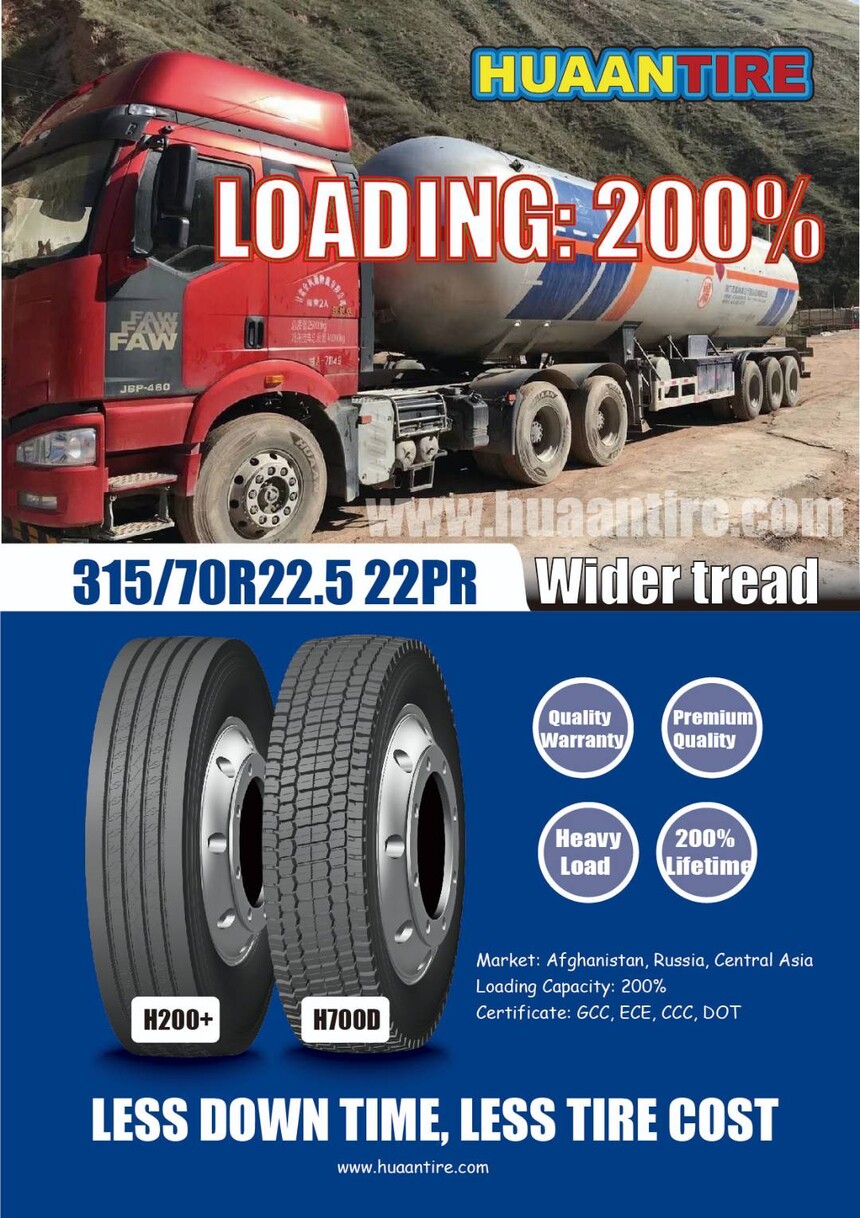 Huaan tire is loading for global market