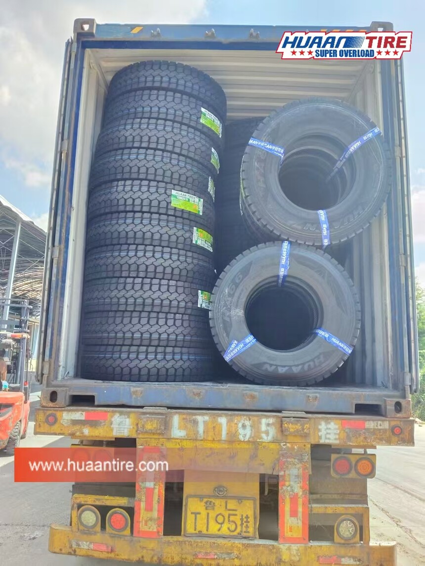 Huaan team load HUAAN  12R22.5  20PR HA66 to overseas market