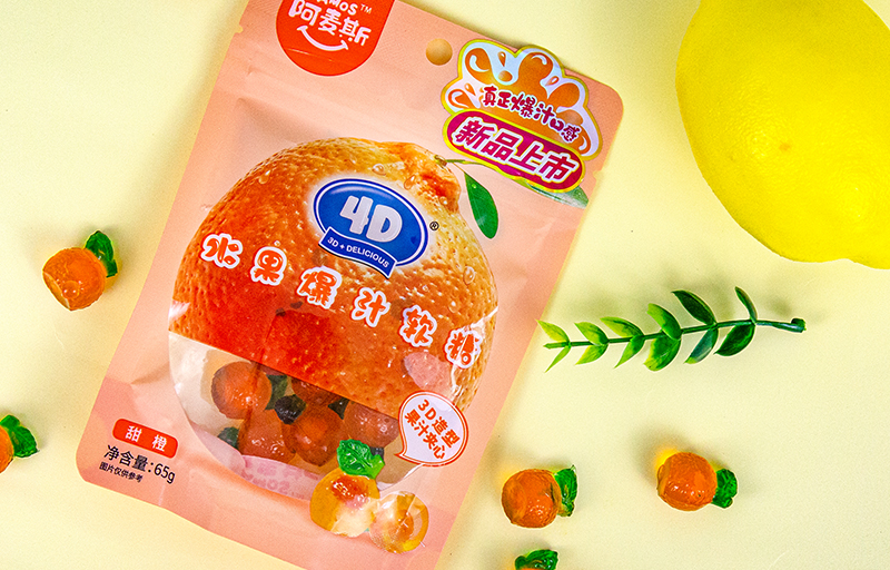 阿麦斯4d甜橙爆汁软糖72g