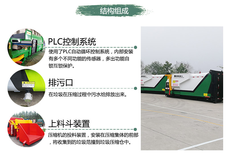 整体式垃圾压缩站 结构组成 整体式垃圾压缩站 结构组成