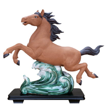 石湾公仔陶瓷12生肖马摆件工艺品-济南成功尚品商贸有限公司