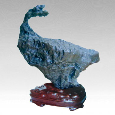 《黑天鹅》,顾玉亭藏石,景观石,中国百石欣赏,奇石大典,中国观赏石