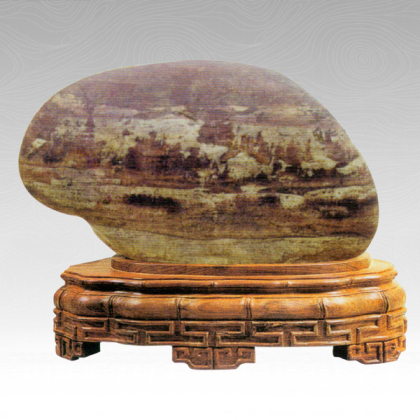 《清明上河图画》,袁进龙藏石,图文石,中国百石欣赏,奇石大典