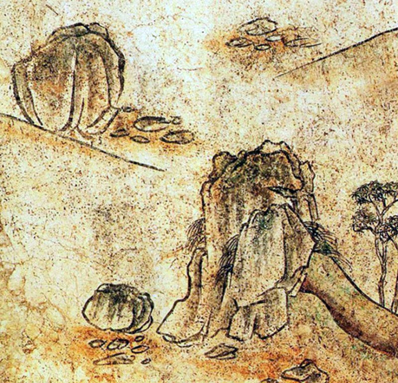  ͼ6  �»�̫��Ĺ�ڻ��е�԰��ʯ