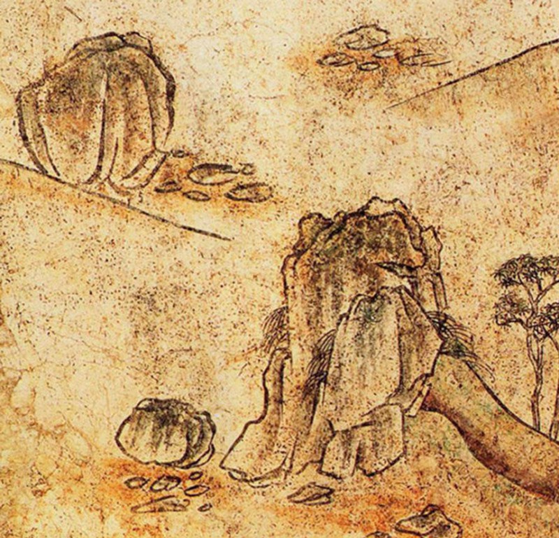  ͼ6  �»�̫��Ĺ�ڻ��е�԰��ʯ