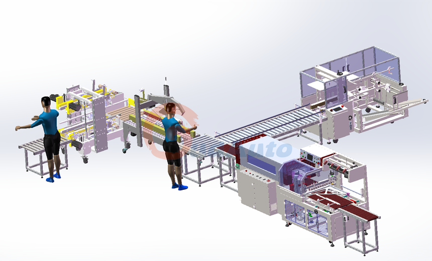 纸箱自动包装流水线