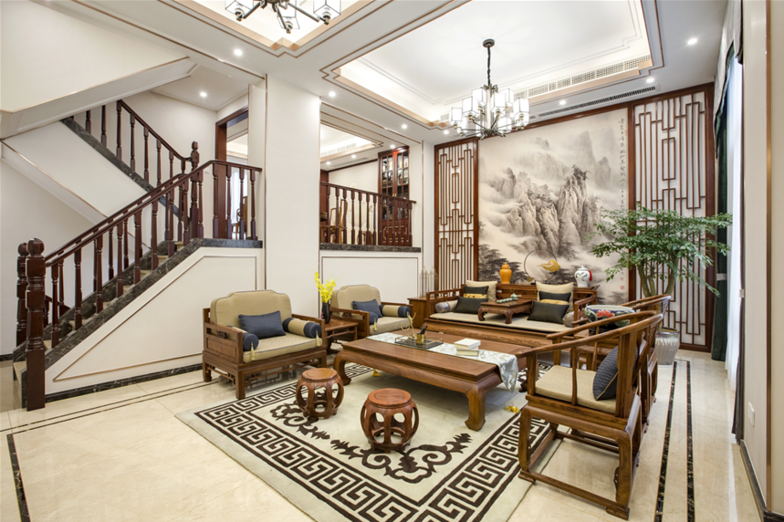 中式风格别墅装修效果图