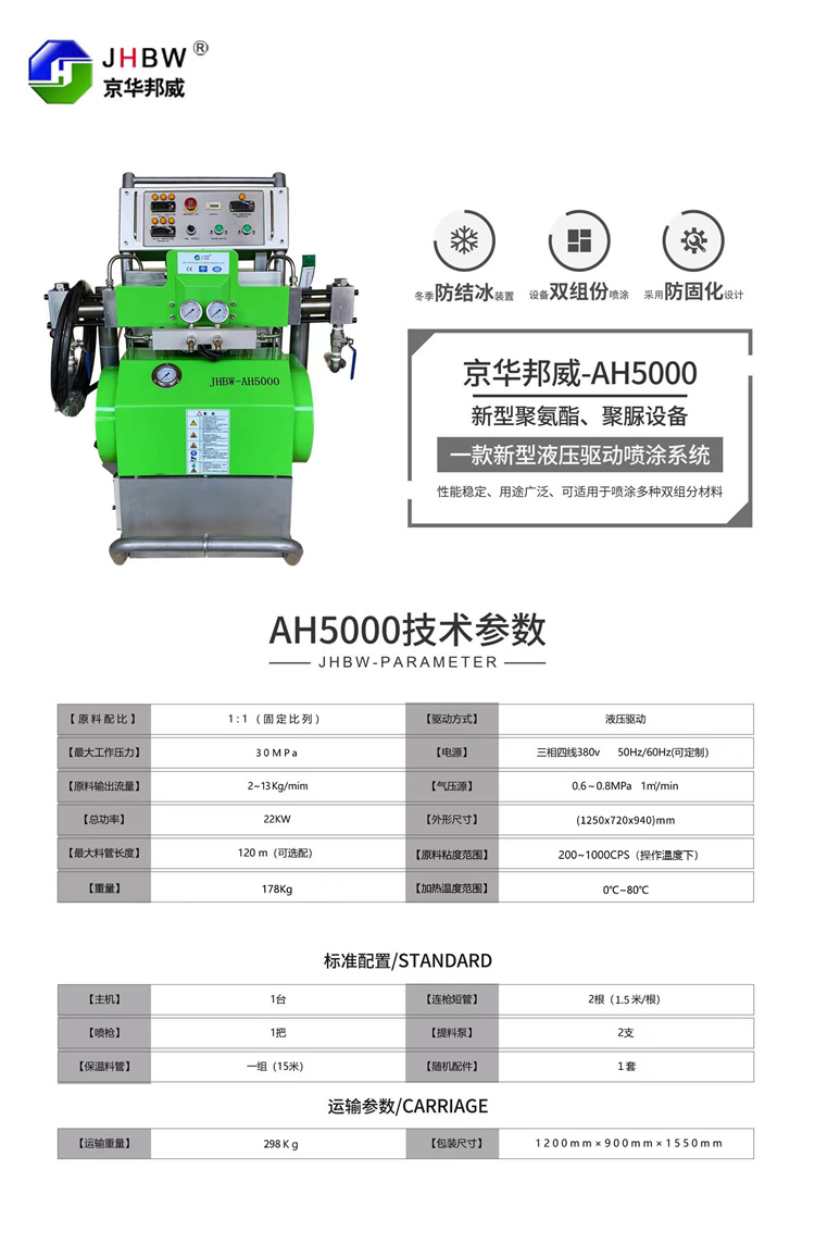 聚氨酯喷涂机设备 JHBW-AH5000