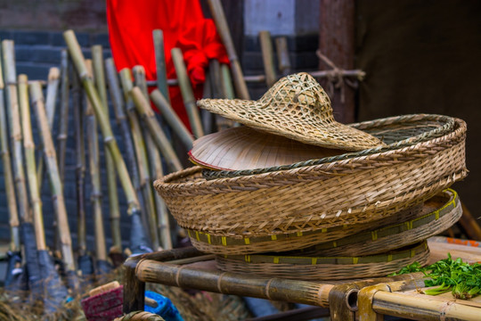 竹編織，竹家具