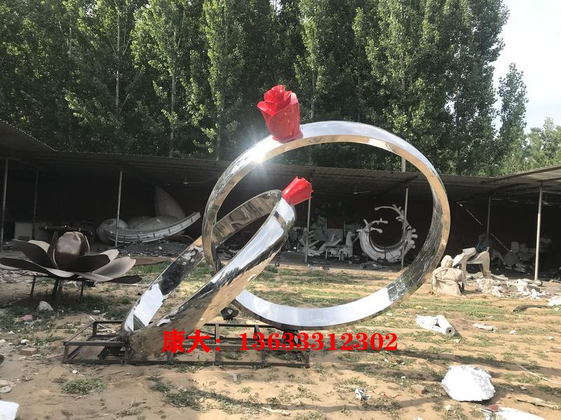 钻石戒指雕塑不锈钢金属雕塑
