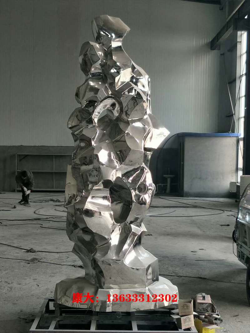 不锈钢金属块假山雕塑广场景观雕塑厂家定制