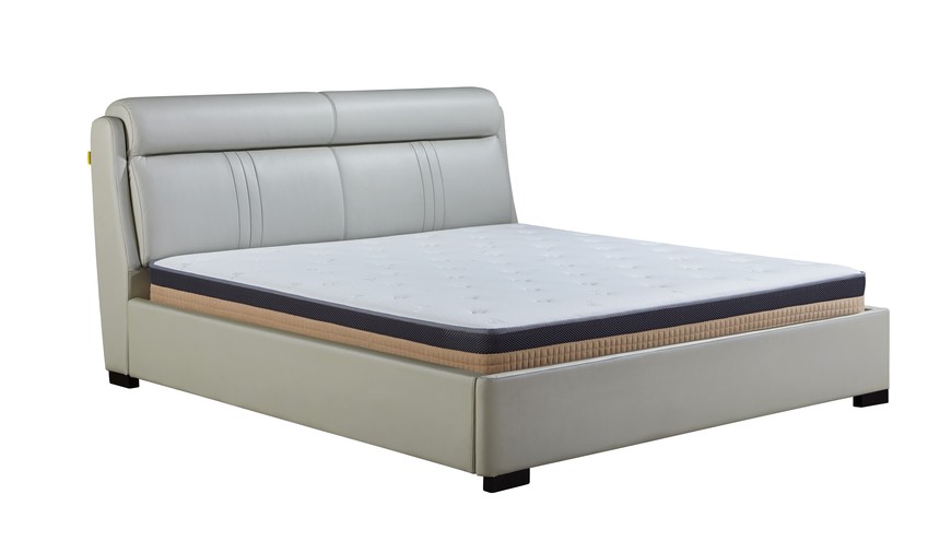 【富牌家居】2号皮床富牌寝具头层牛皮真皮皮床