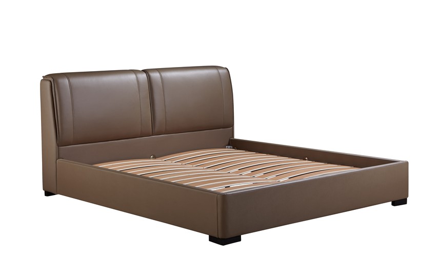 【富牌家居】4号皮床富牌寝具头层牛皮真皮皮床
