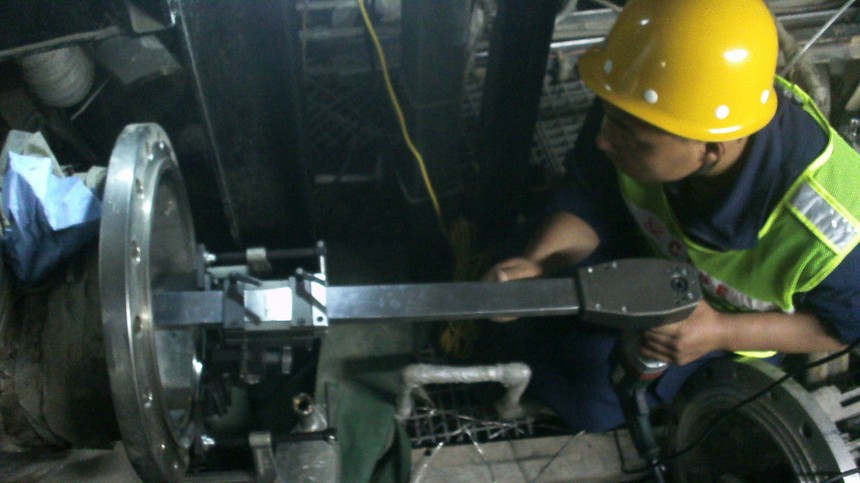 海南核電1號機組安全殼閥門密封處理工程：PTR-140VB手動楔式閘閥（DN200）在線研磨修複.jpg
