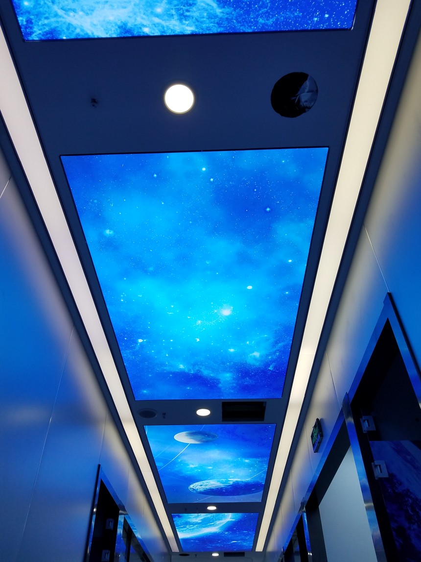 走廊星空吊顶软膜-山东星朗光幕装饰工程有限公司