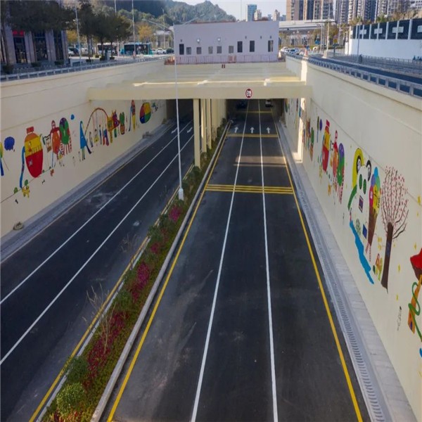 新建部分通道和u型槽,道路设计范围全长984