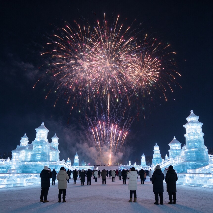 冰雪景区焰火.jpg 冰雪景区焰火