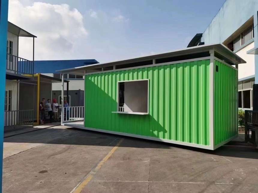 大波纹集装箱带斜顶