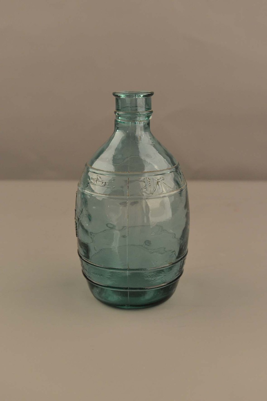 促革命抓生产橄榄球形玻璃瓶