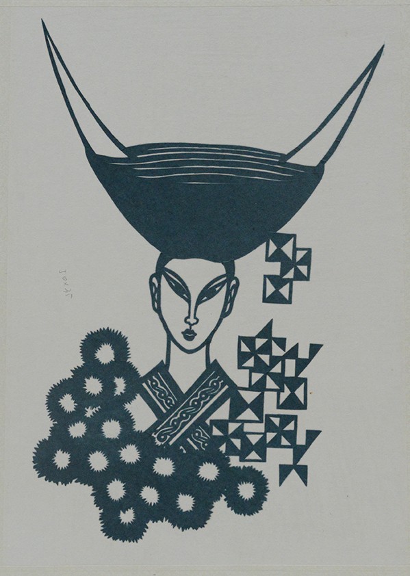 剪纸画《苗族头饰系列》_毕节博物馆(官网)