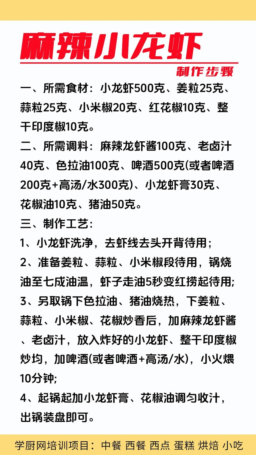 麻辣小龙虾技术培训课程(麻辣小龙虾技术培训流程) 麻辣小龙虾技术培训课程(麻辣小龙虾技术培训流程)