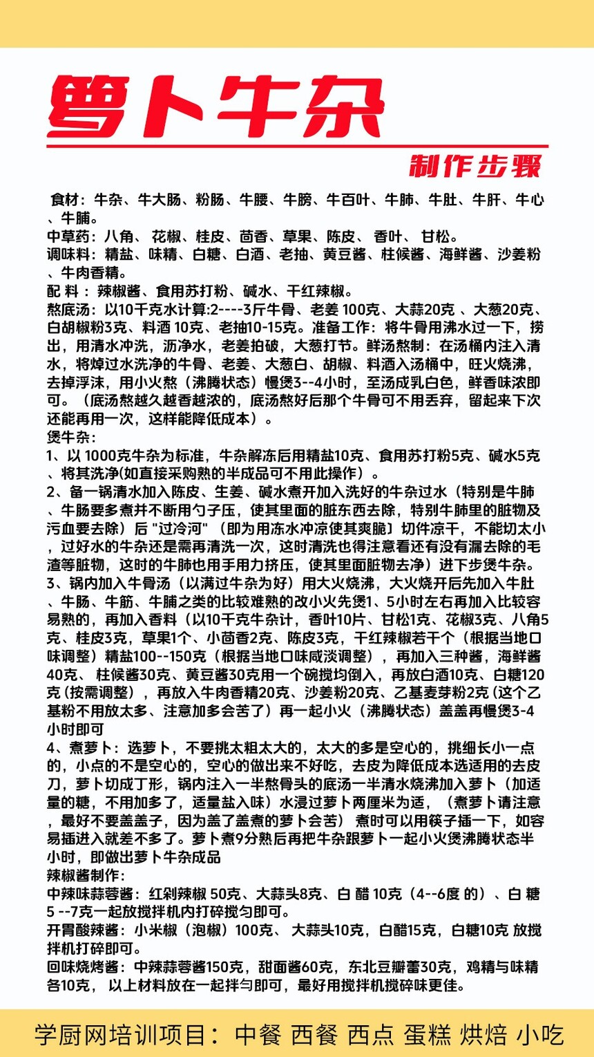 萝卜牛杂技术培训课程(萝卜牛杂技术培训流程) 萝卜牛杂技术培训课程(萝卜牛杂技术培训流程)