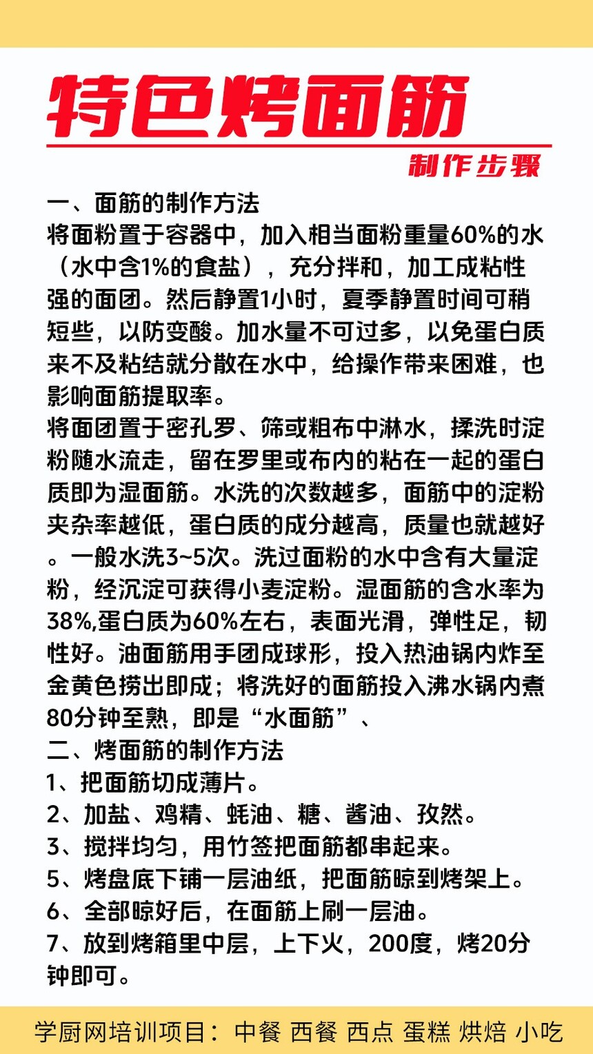 烤面筋技术培训课程(烤面筋技术培训流程) 烤面筋技术培训课程(烤面筋技术培训流程)