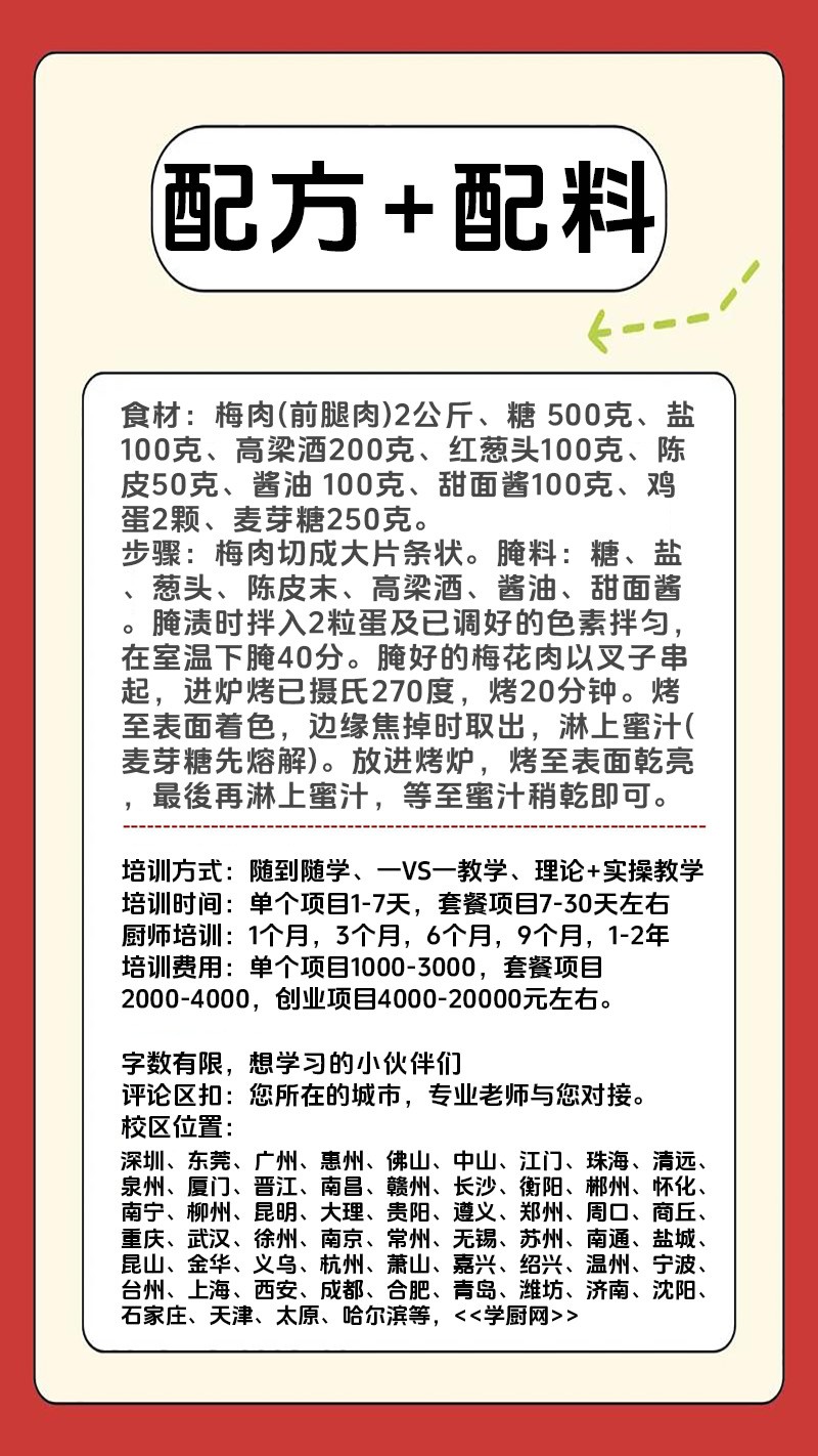 蜜汁叉烧实体店技术培训班(蜜汁叉烧线下实操培训学校) 蜜汁叉烧实体店技术培训班(蜜汁叉烧线下实操培训学校)