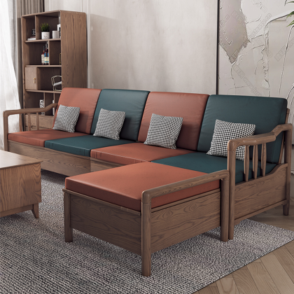 bm4108-白蜡木沙发 新中式客厅民宿实木家具定制 大艺家居-广东省大艺