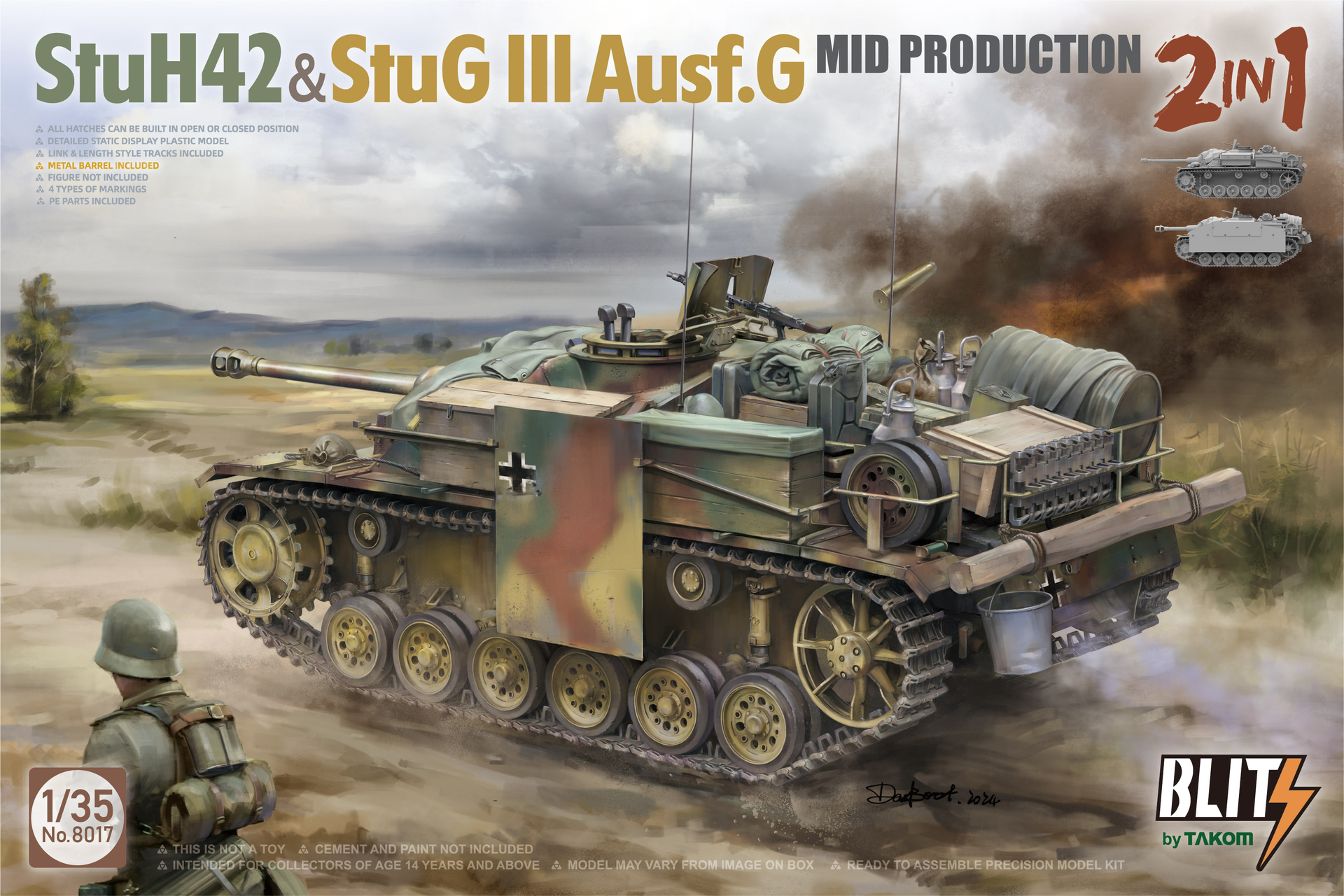 1/35 8005 Pz.Kpfw.III Ausf.N mit Schürzen_恒辉模型