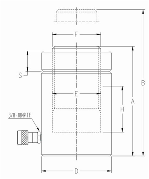 CLL系列自锁型液压千斤顶外形尺寸 CLL系列自锁型液压千斤顶外形尺寸