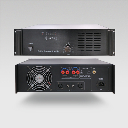 3u机型大功率纯后级定压功放黑色