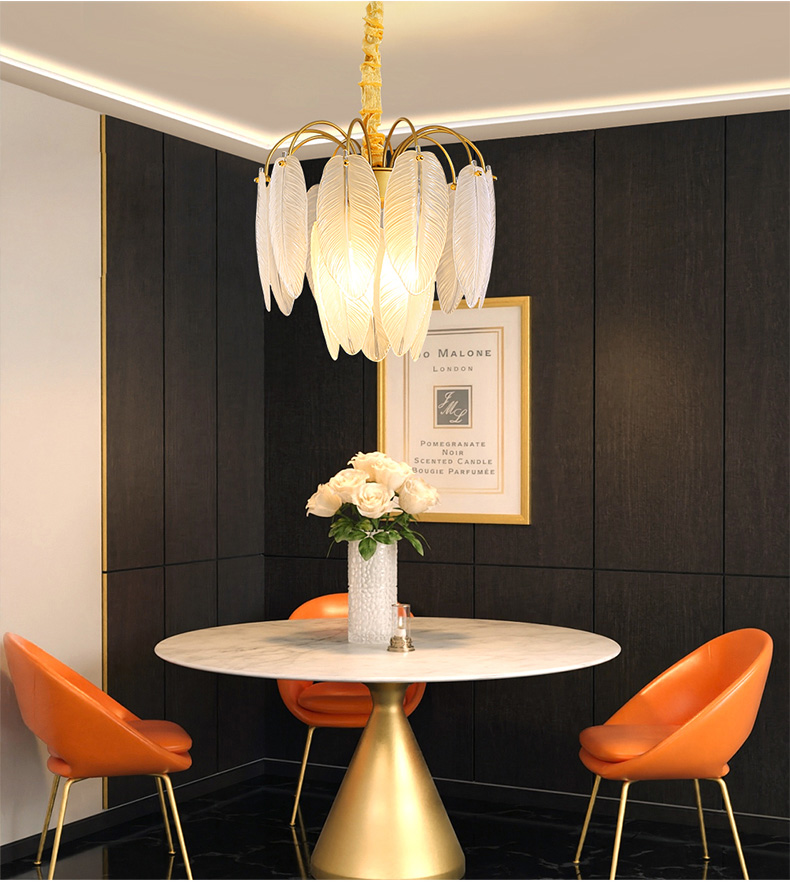 现代时尚轻奢艺术吊灯 131-羽毛a