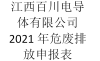 江西百川电导体有限公司2021年危废排放申报表
