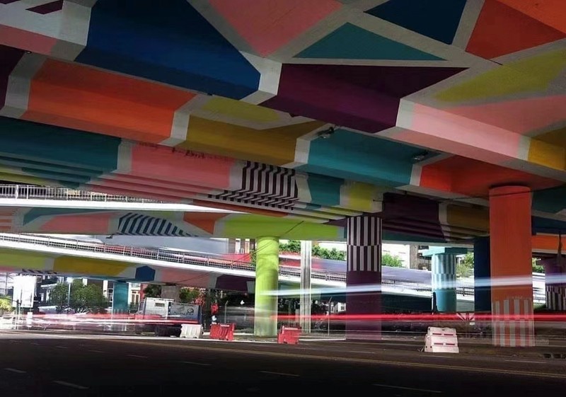 高架桥彩绘_上海卓慧艺术