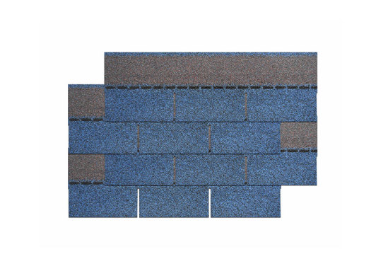 单层标准型海洋蓝沥青瓦