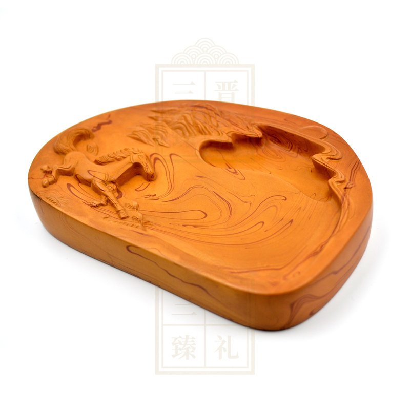 马到成功新绛澄泥砚_三晋臻礼官方旗舰店